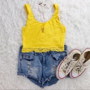 Yellow Crop Top